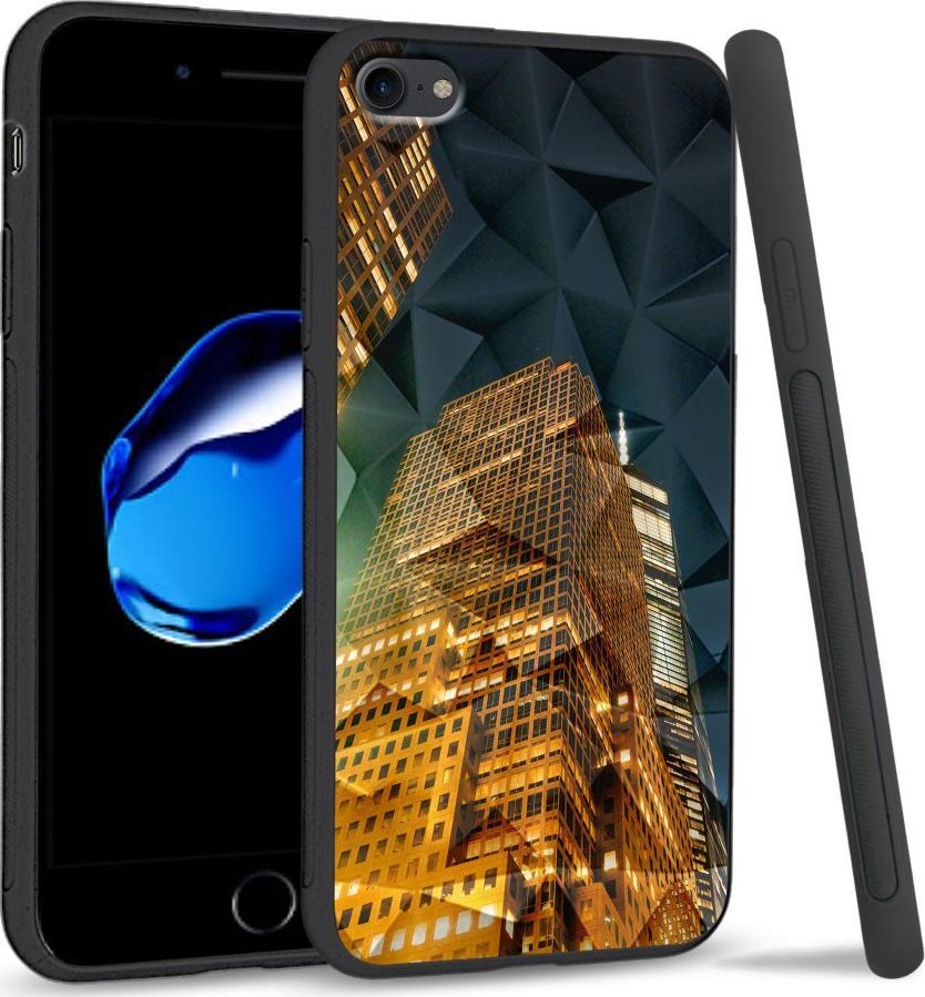 Super Fashion Etui na telefon Apple Iphone 7 / 8 Crystal Case Night building 1