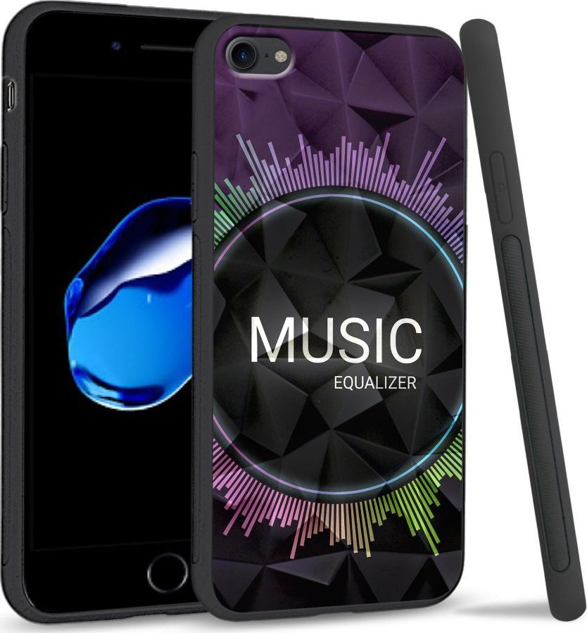 Super Fashion Etui na telefon Apple Iphone 7 / 8 Crystal Case Music equalizer 1