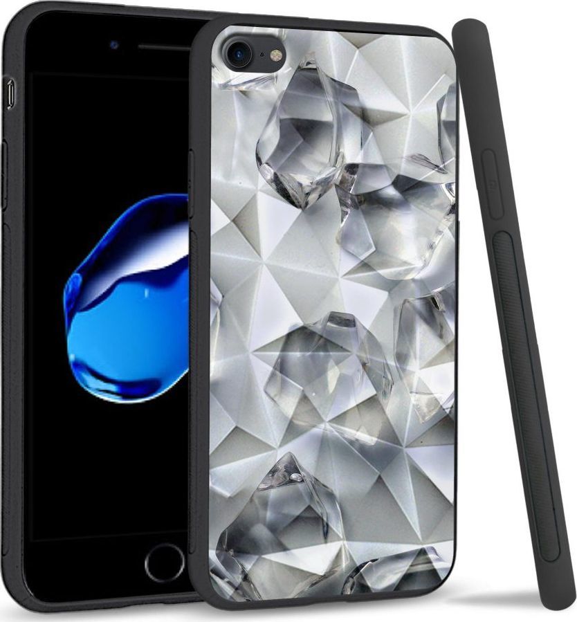 Super Fashion Etui na telefon Apple Iphone 7 / 8 Crystal Case White glass cubes 1