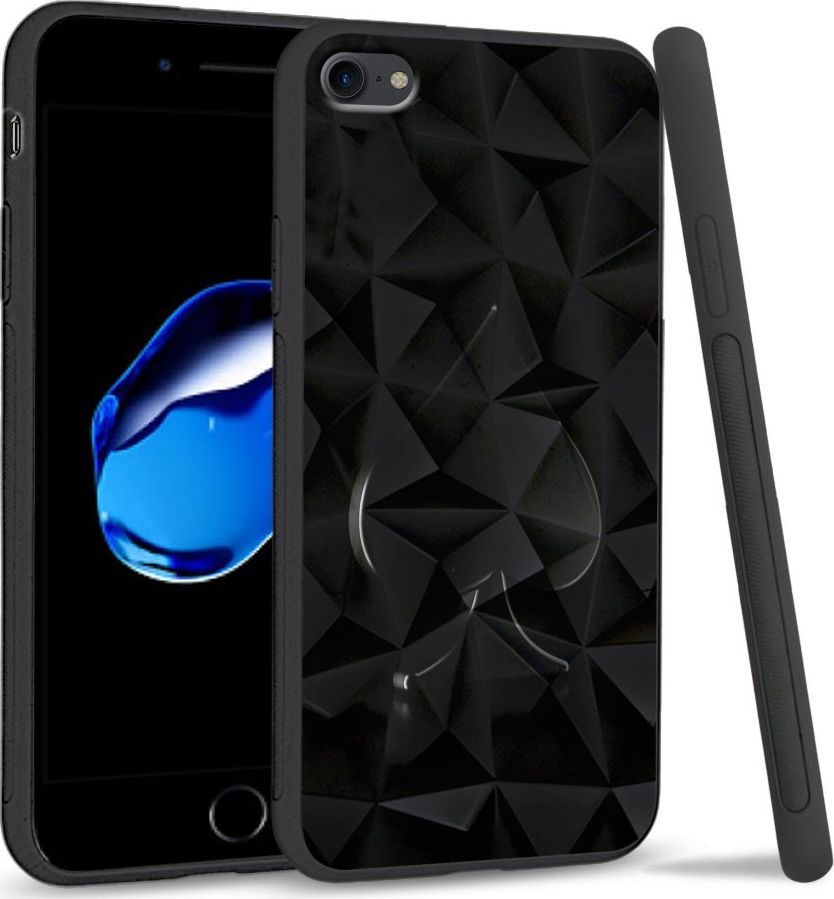 Super Fashion Etui na telefon Apple Iphone 7 / 8 Crystal Case Black spade 1