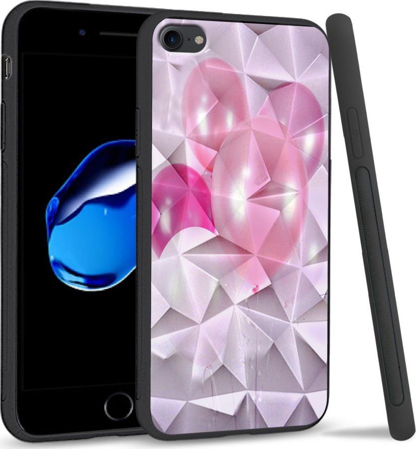 Super Fashion Etui na telefon Apple Iphone 7 / 8 Crystal Case Pink Balloons 1