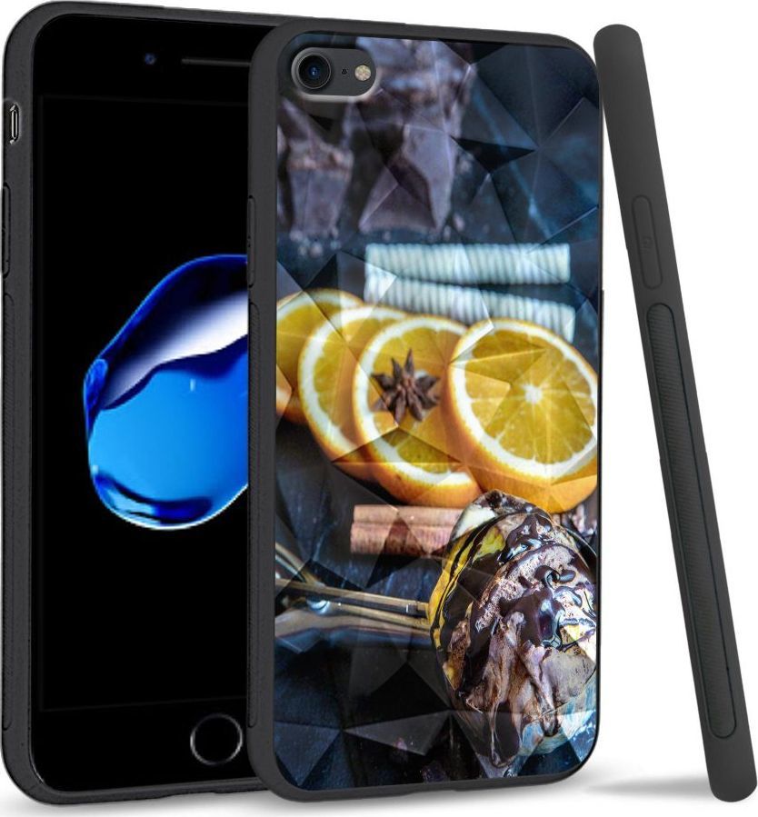 Super Fashion Etui na telefon Apple Iphone 7 / 8 Crystal Case Choco lemon 1
