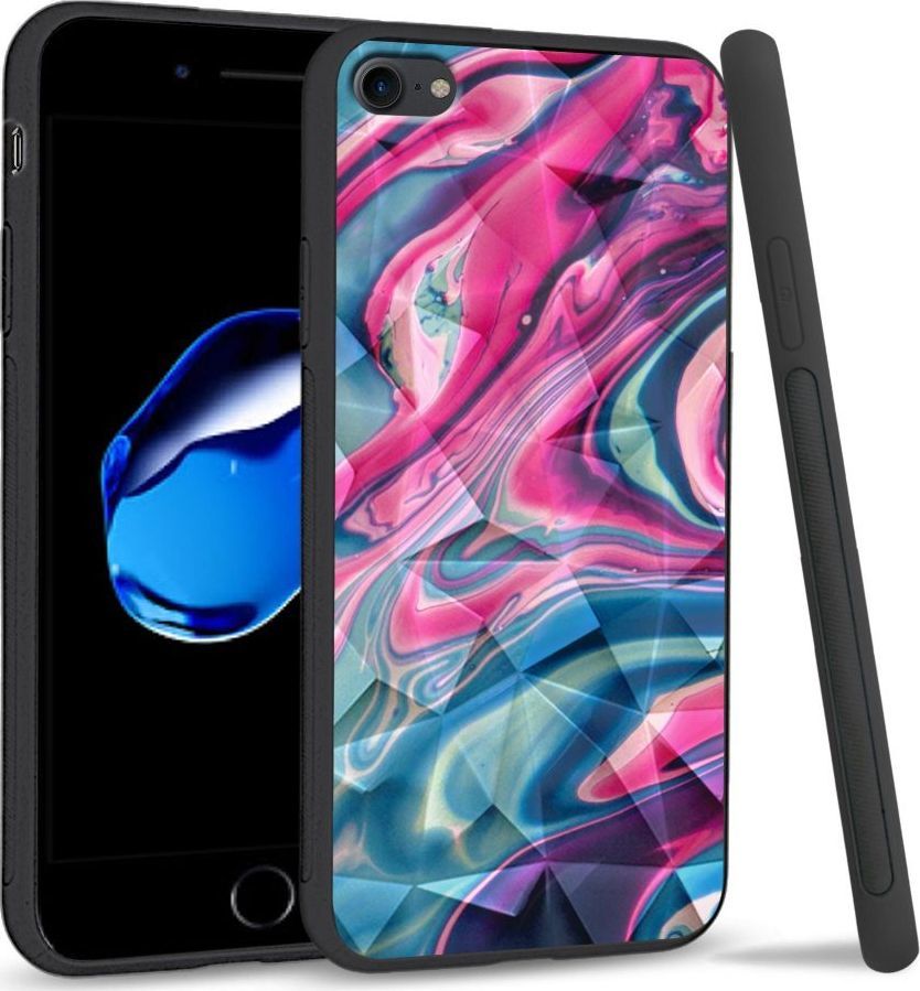 Super Fashion Etui na telefon Apple Iphone 7 / 8 Crystal Case Liquid Abstract 1