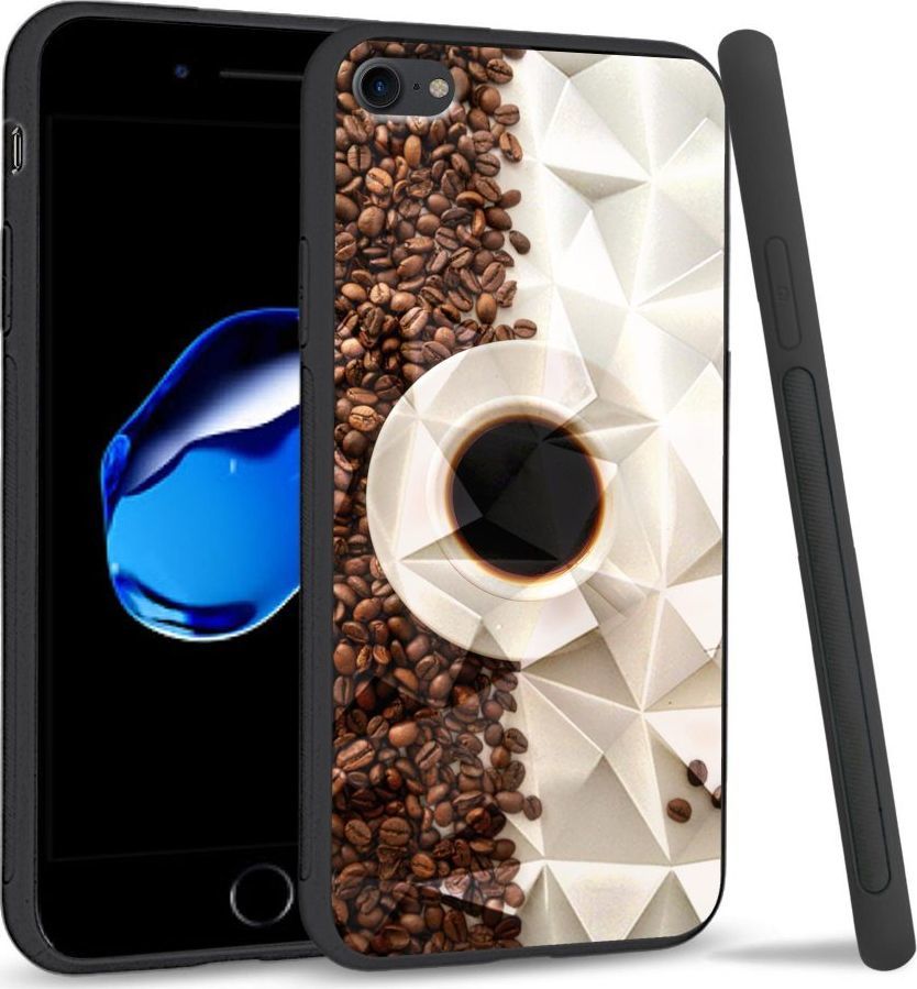Super Fashion Etui na telefon Apple Iphone 7 / 8 Crystal Case Coffee Cup 1