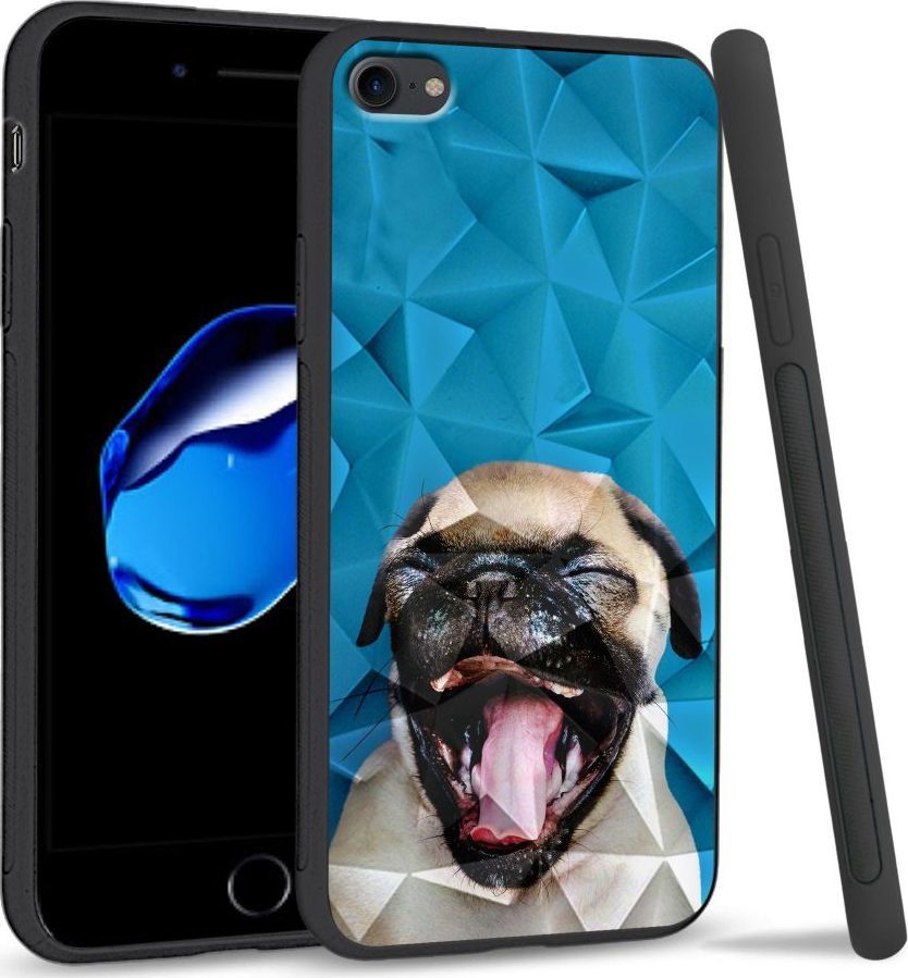 Super Fashion Etui na telefon Apple Iphone 7 / 8 Crystal Case Pug 1