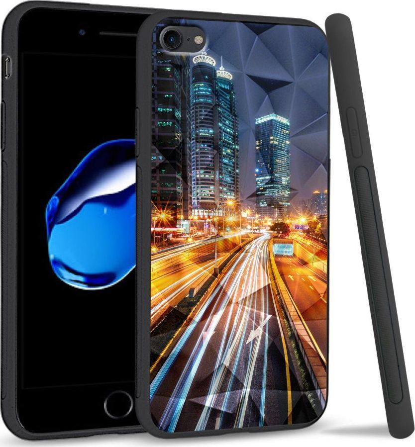 Super Fashion Etui na telefon Apple Iphone 7 / 8 Crystal Case Night City 1