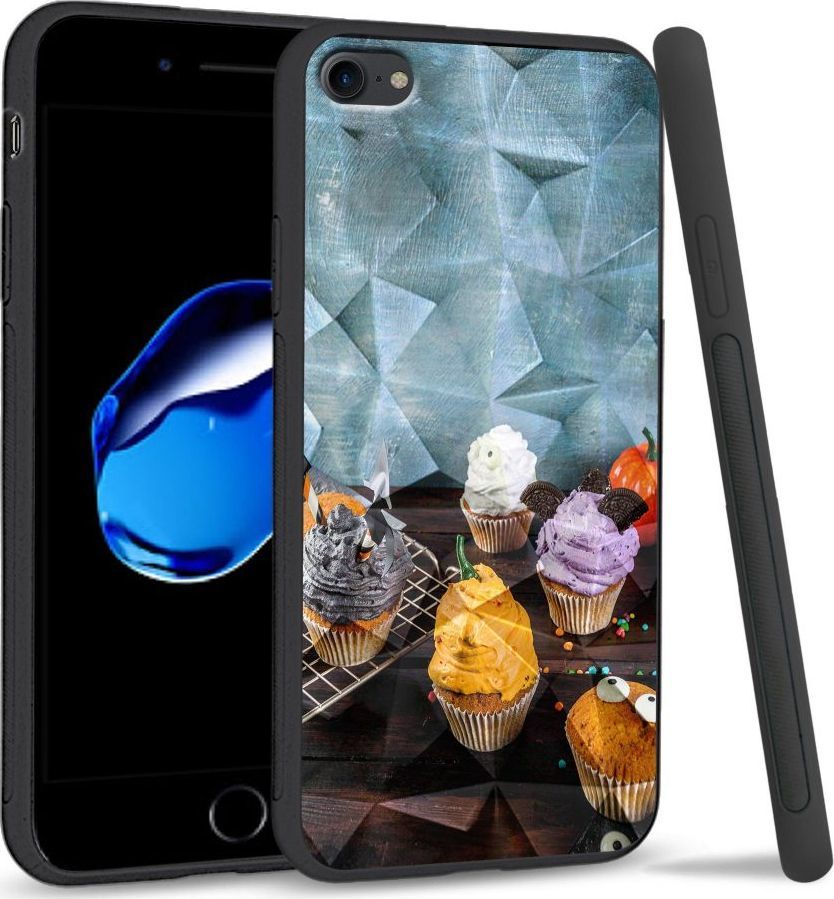 Super Fashion Etui na telefon Apple Iphone 7 / 8 Crystal Case Icecream cupcakes 1