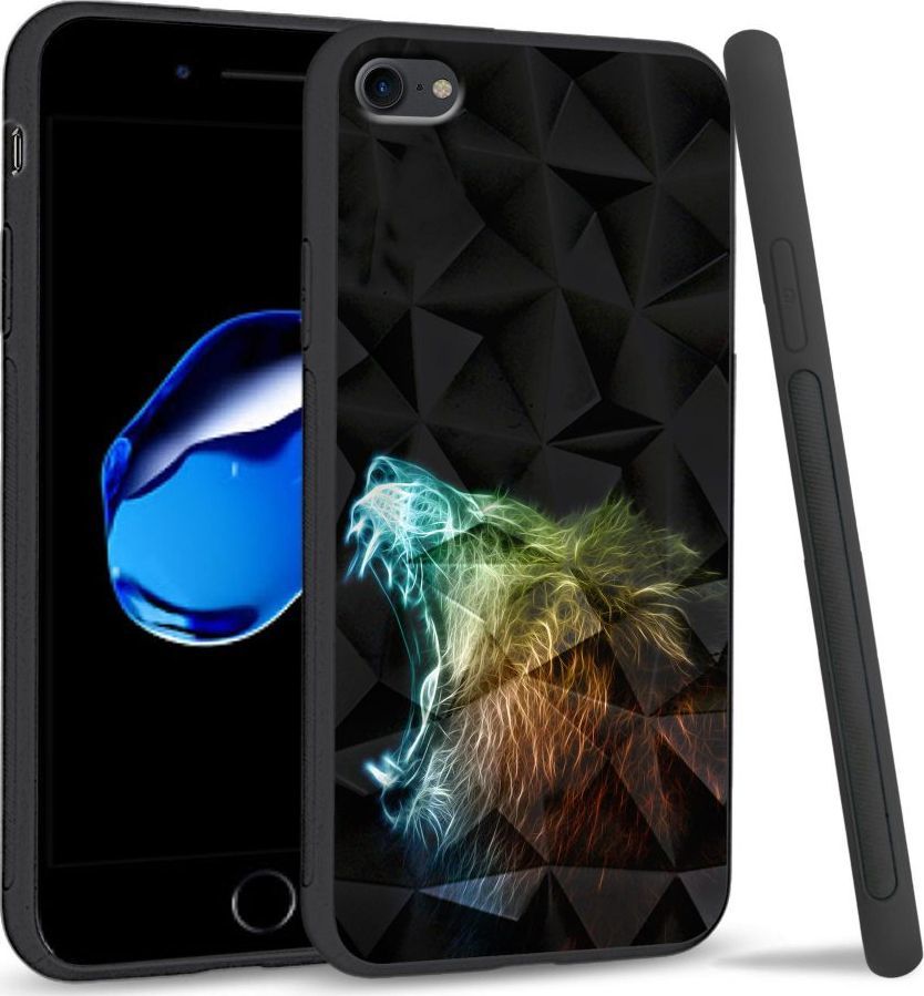 Super Fashion Etui na telefon Apple Iphone 7 / 8 Crystal Case Roaring Lion 1