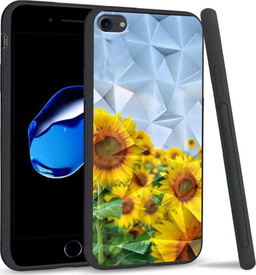 Super Fashion Etui na telefon Apple Iphone 7 / 8 Crystal Case Sunflowers 1