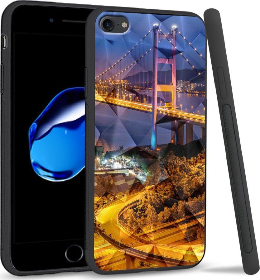 Super Fashion Etui na telefon Apple Iphone 7 / 8 Crystal Case Bridges 1