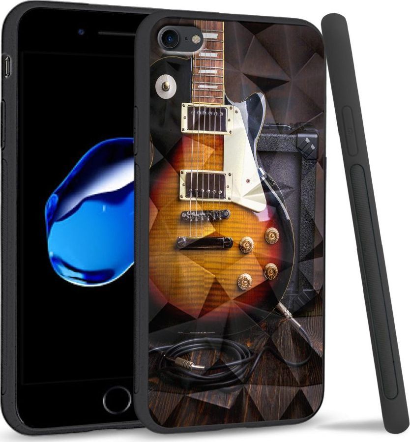 Super Fashion Etui na telefon Apple Iphone 7 / 8 Crystal Case Electric Guitar 1