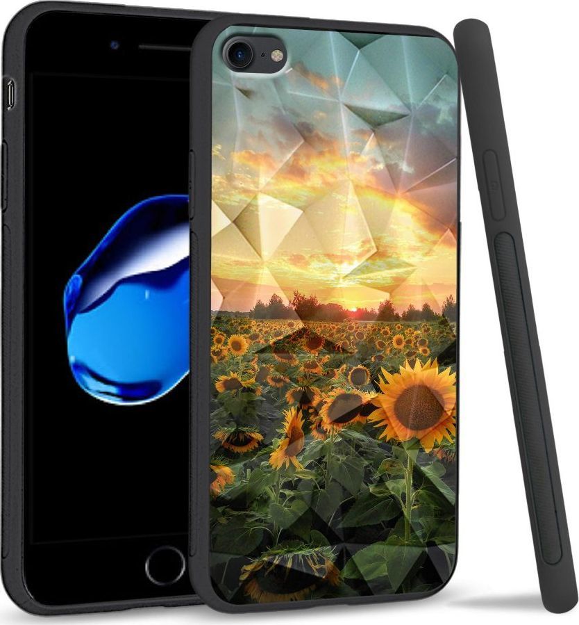 Super Fashion Etui na telefon Apple Iphone 7 / 8 Crystal Case Sunflower Garden 1