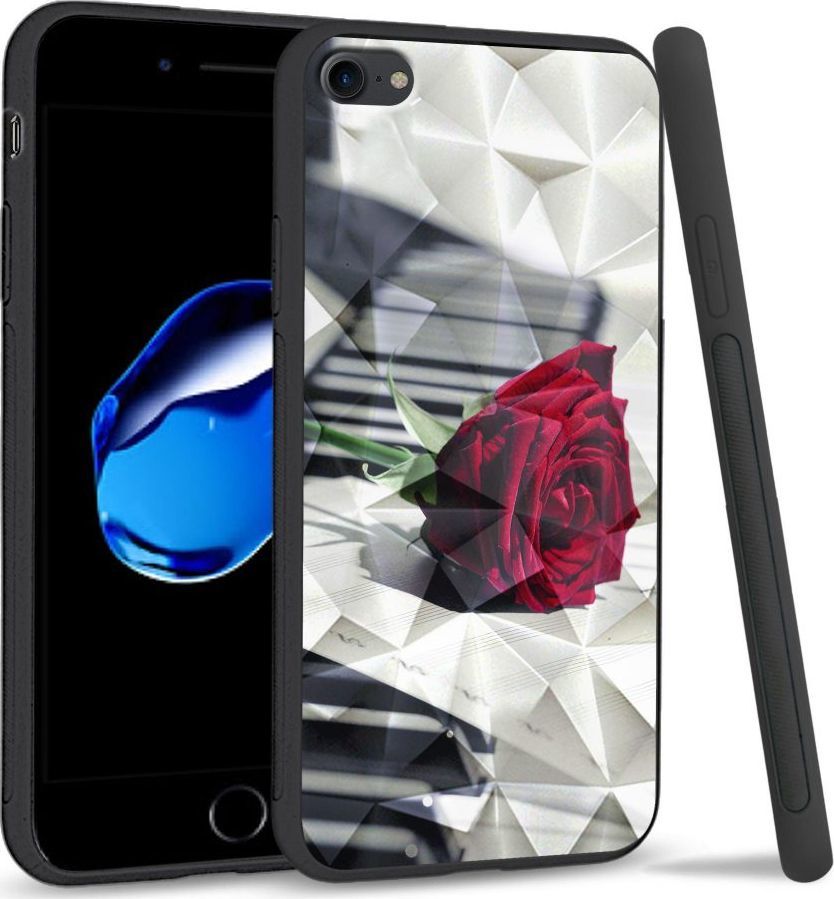 Super Fashion Etui na telefon Apple Iphone 7 / 8 Crystal Case Rose Piano 1