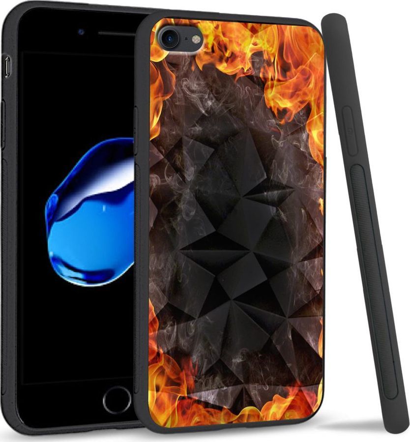 Super Fashion Etui na telefon Apple Iphone 7 / 8 Crystal Case Hot Fire 1