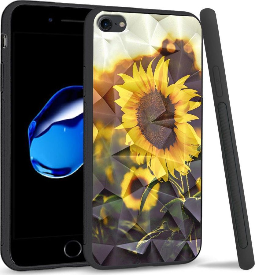Super Fashion Etui na telefon Apple Iphone 7 / 8 Crystal Case Sunflower field 1