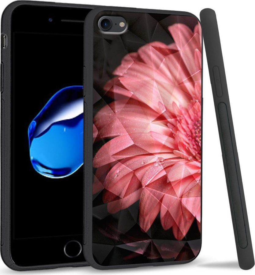Super Fashion Etui na telefon Apple Iphone 7 / 8 Crystal Case Pink flower 1