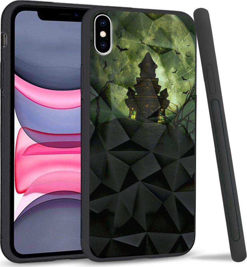 Super Fashion Etui na telefon Apple Iphone X/XS Crystal Case Spooky castle 1