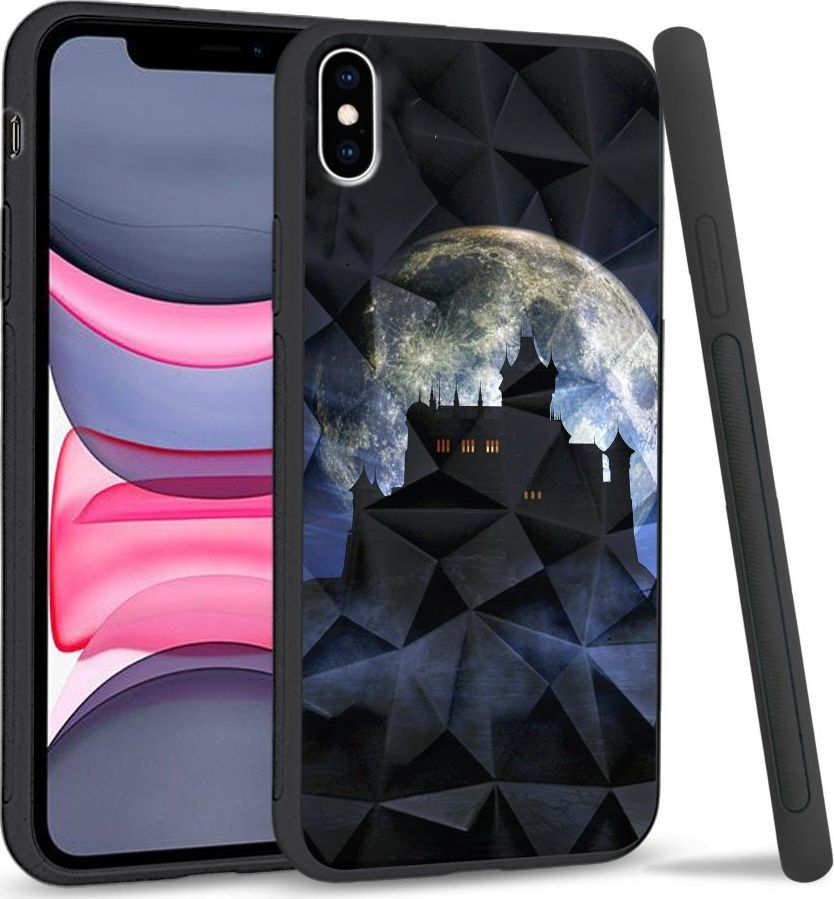 Super Fashion Etui na telefon Apple Iphone X/XS Crystal Case Moon castle 1