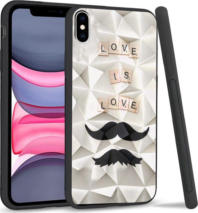 Super Fashion Etui na telefon Apple Iphone X/XS Crystal Case Love is love 1