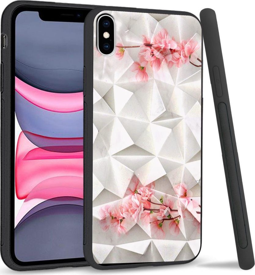 Super Fashion Etui na telefon Apple Iphone X/XS Crystal Case Due flowers 1