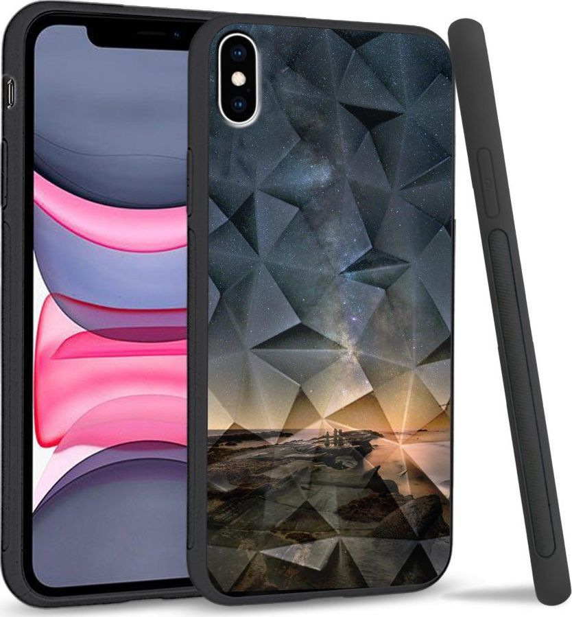 Super Fashion Etui na telefon Apple Iphone X/XS Crystal Case Stary night rocks 1