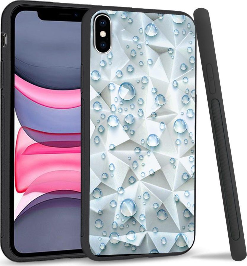 Super Fashion Etui na telefon Apple Iphone X/XS Crystal Case Droplets 1