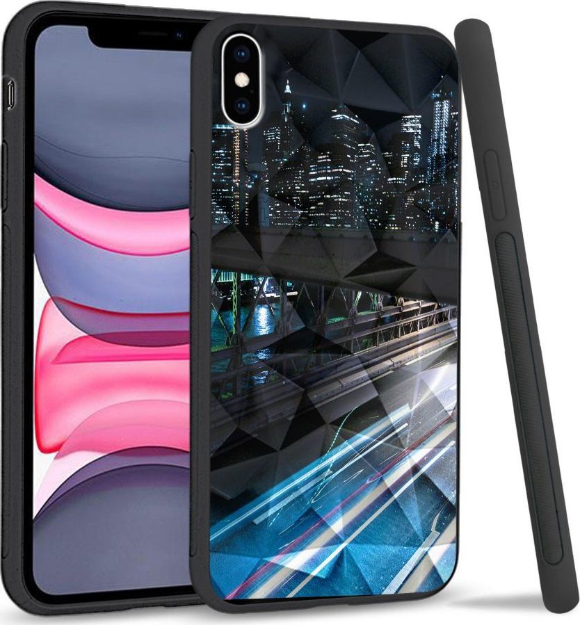 Super Fashion Etui na telefon Apple Iphone X/XS Crystal Case Cityscape 1