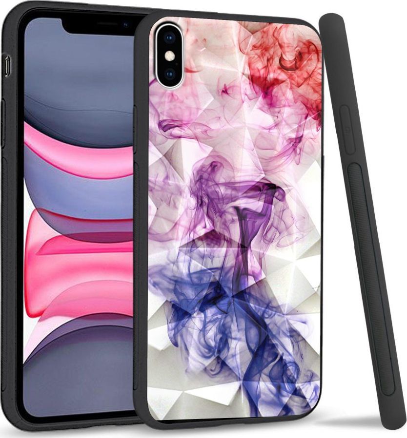 Super Fashion Etui na telefon Apple Iphone X/XS Crystal Case Smoke abstract 1