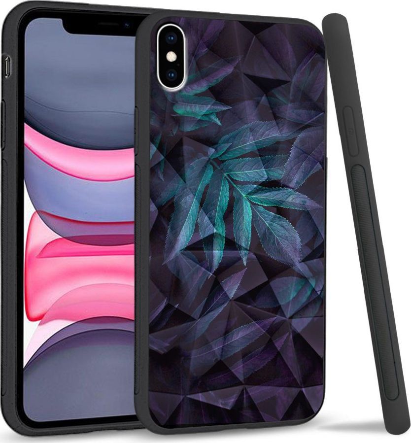 Super Fashion Etui na telefon Apple Iphone X/XS Crystal Case Night leaves 1