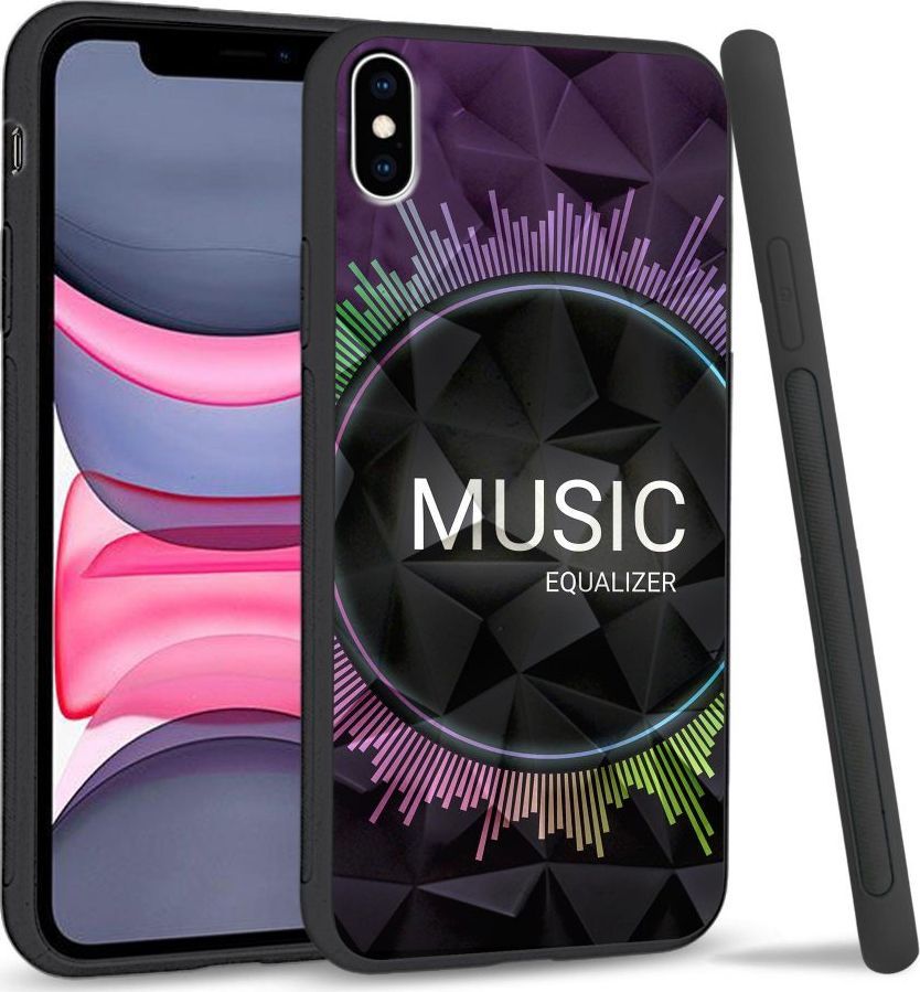 Super Fashion Etui na telefon Apple Iphone X/XS Crystal Case Music equalizer 1
