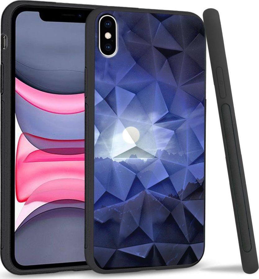Super Fashion Etui na telefon Apple Iphone X/XS Crystal Case Blue night 1