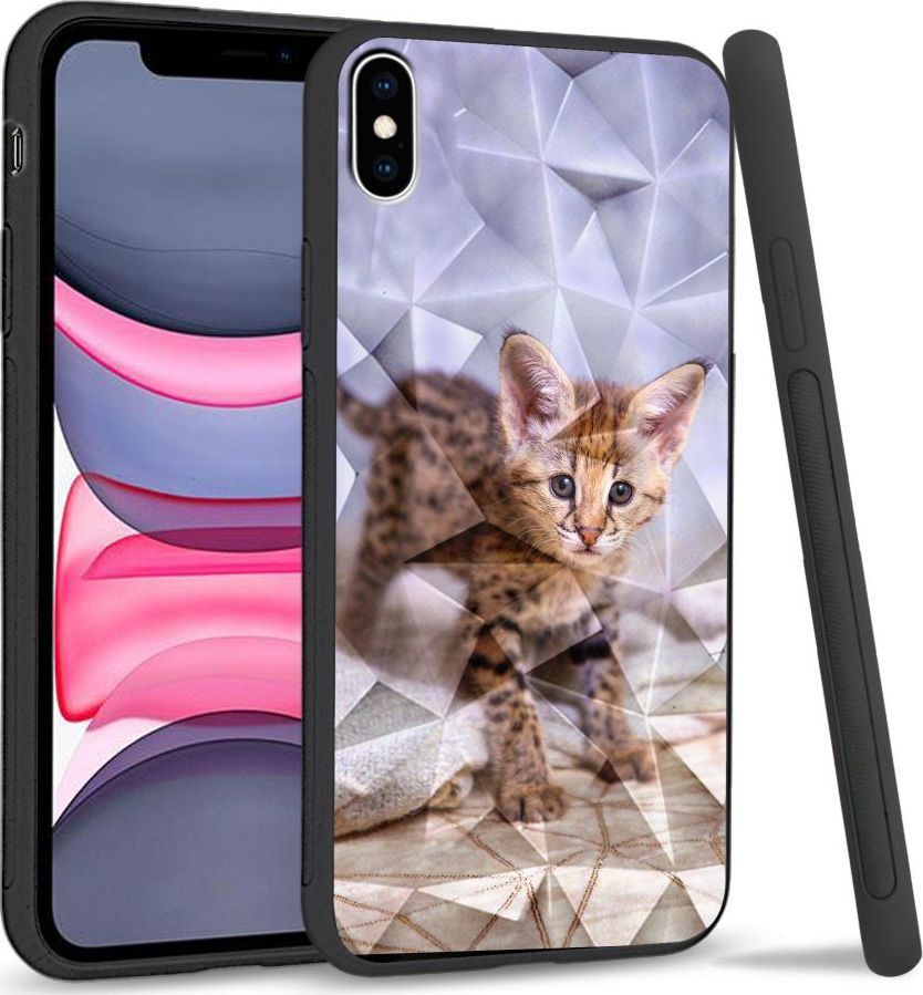 Super Fashion Etui na telefon Apple Iphone X/XS Crystal Case Baby kitty 1
