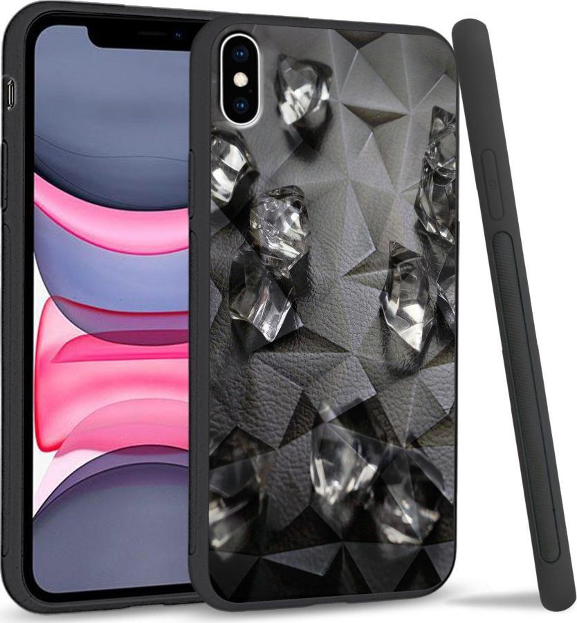 Super Fashion Etui na telefon Apple Iphone X/XS Crystal Case Glass Cube 1