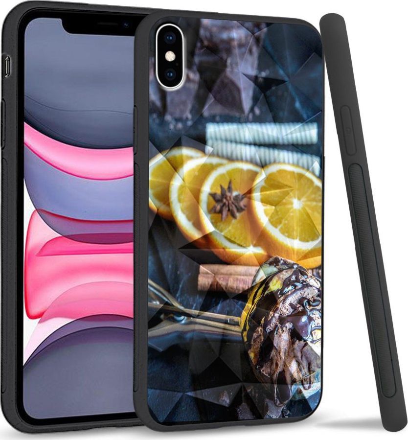 Super Fashion Etui na telefon Apple Iphone X/XS Crystal Case Choco lemon 1