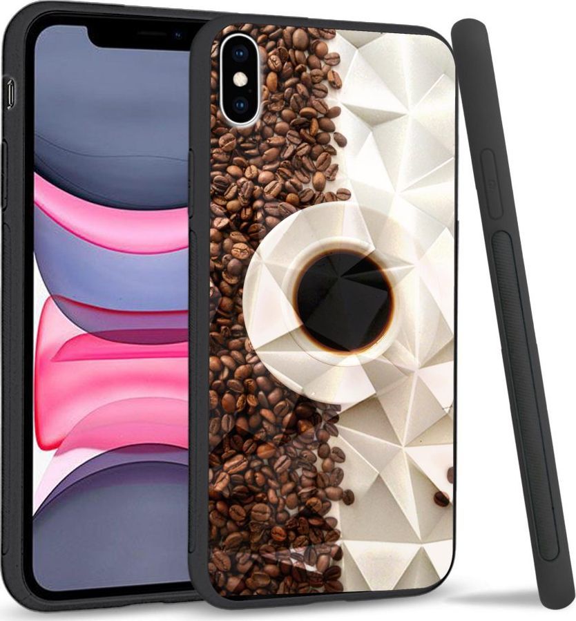 Super Fashion Etui na telefon Apple Iphone X/XS Crystal Case Coffee Cup 1