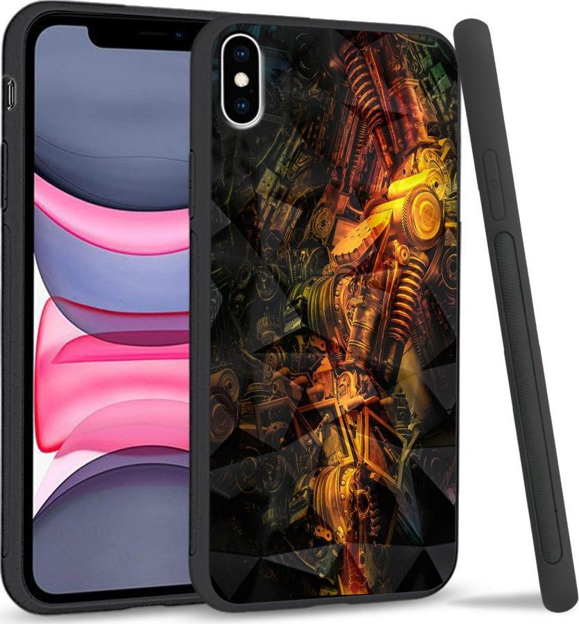 Super Fashion Etui na telefon Apple Iphone X/XS Crystal Case Machine world 1