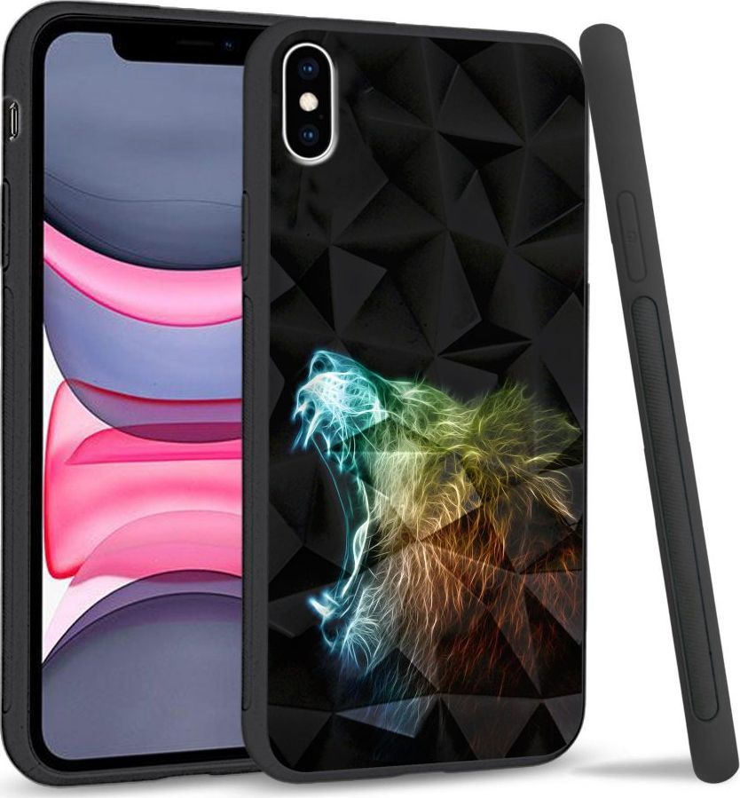 Super Fashion Etui na telefon Apple Iphone X/XS Crystal Case Roaring Lion 1