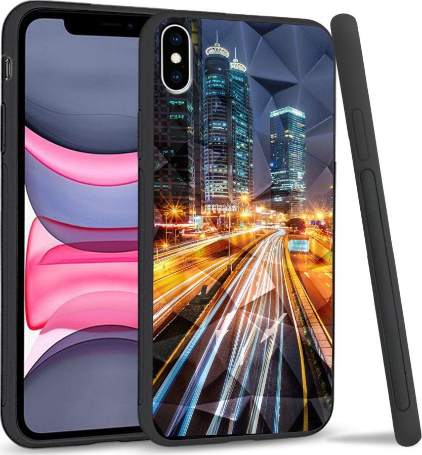 Super Fashion Etui na telefon Apple Iphone X/XS Crystal Case Night City 1