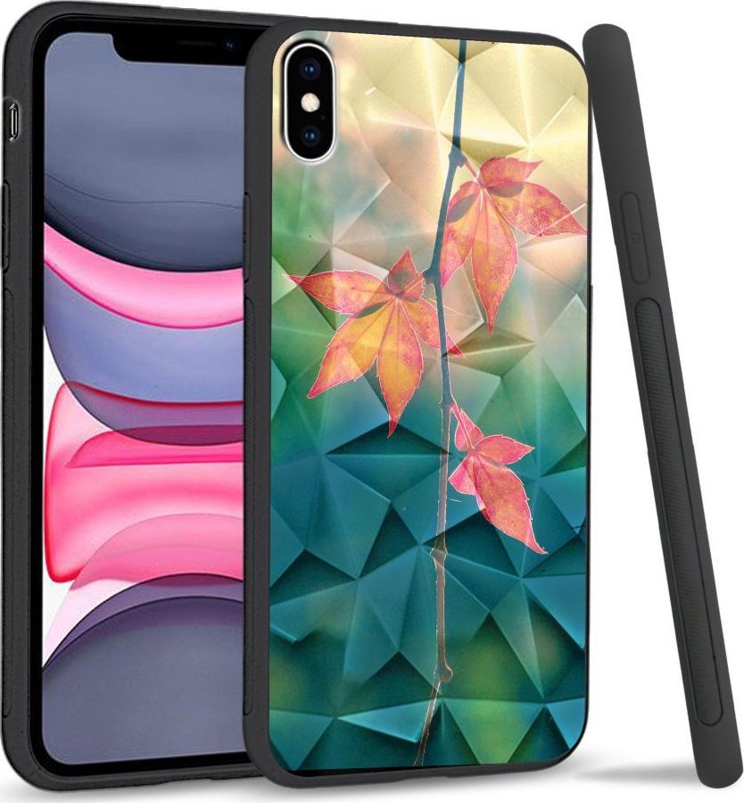 Super Fashion Etui na telefon Apple Iphone X/XS Crystal Case Autumn Leaves 1