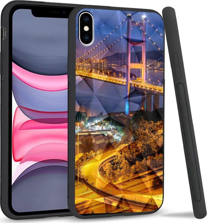 Super Fashion Etui na telefon Apple Iphone X/XS Crystal Case Bridges 1
