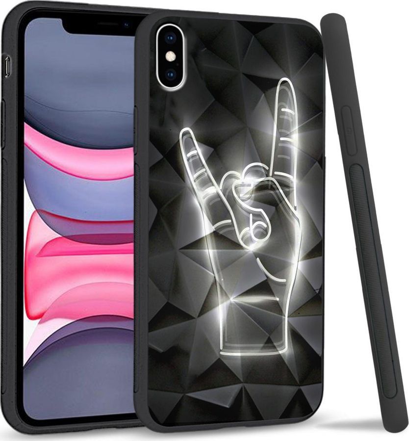 Super Fashion Etui na telefon Apple Iphone X/XS Crystal Case We Rock 1