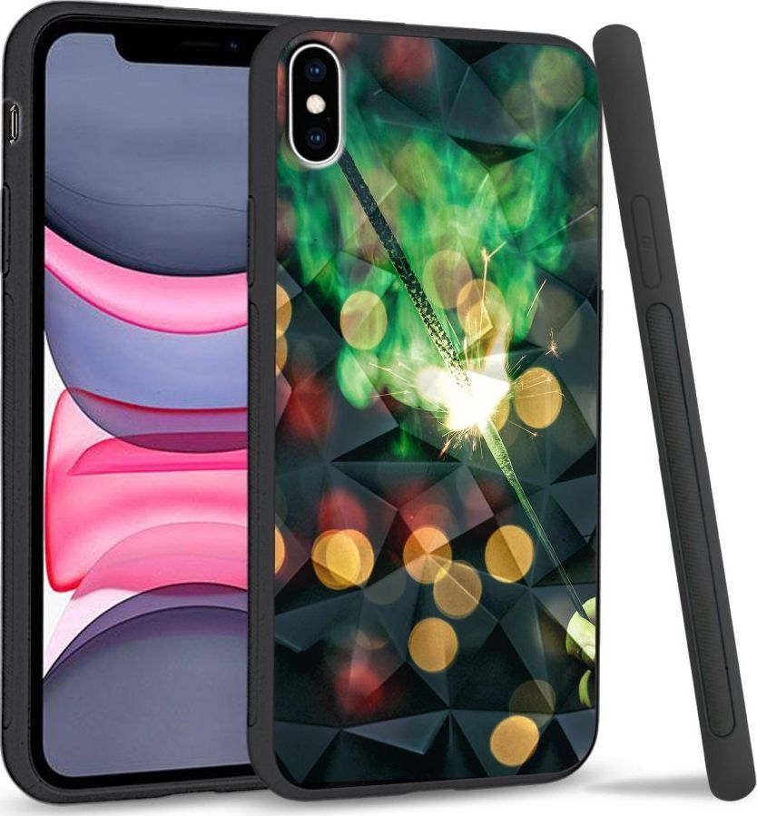 Super Fashion Etui na telefon Apple Iphone X/XS Crystal Case Firework 1