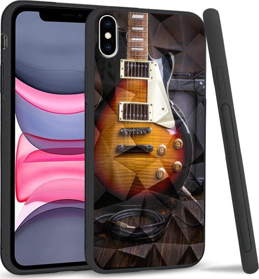 Super Fashion Etui na telefon Apple Iphone X/XS Crystal Case Electric Guitar 1
