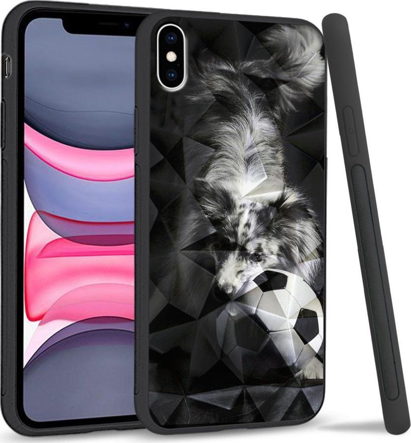 Super Fashion Etui na telefon Apple Iphone X/XS Crystal Case Dog with ball 1