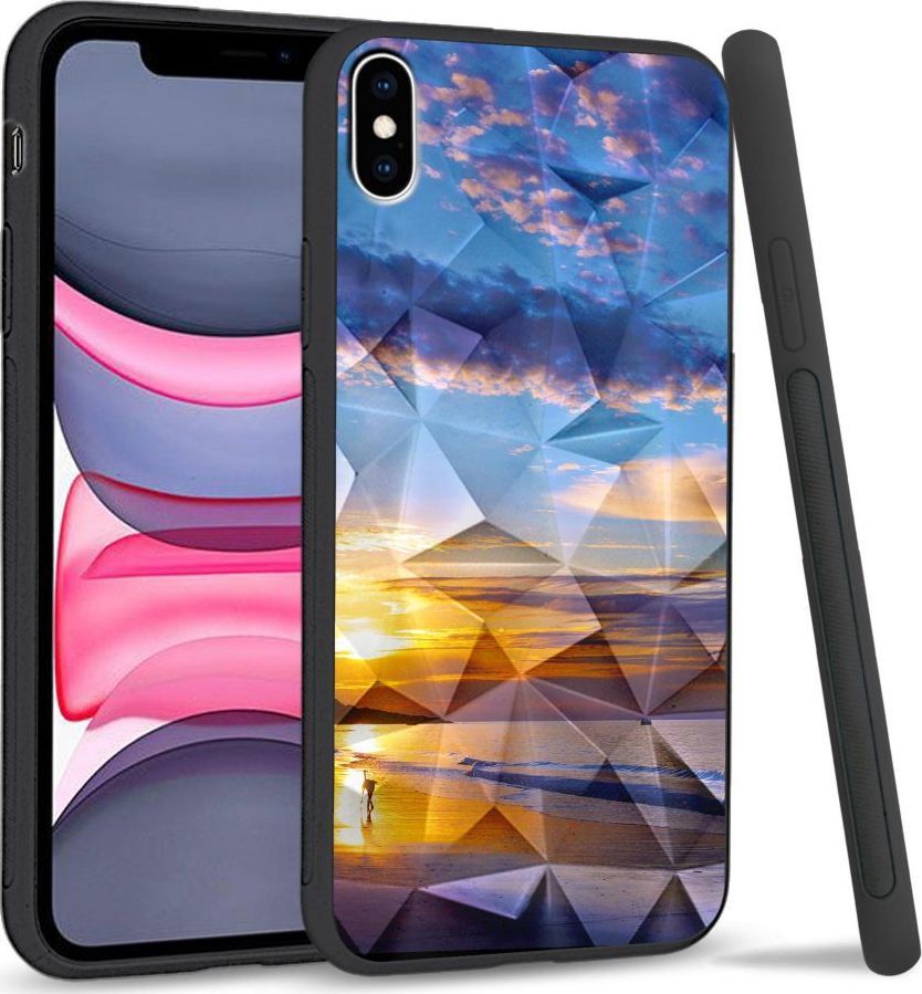 Super Fashion Etui na telefon Apple Iphone X/XS Crystal Case Beach sky 1