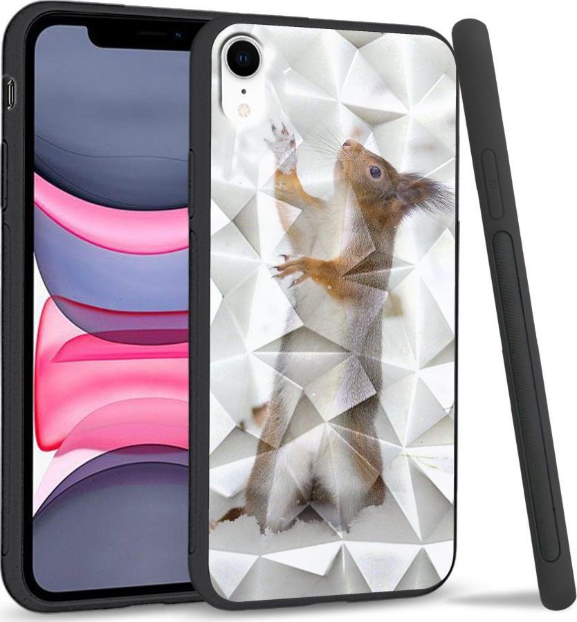 Super Fashion Etui na telefon Apple Iphone XR Crystal Case Snow squirrel 1