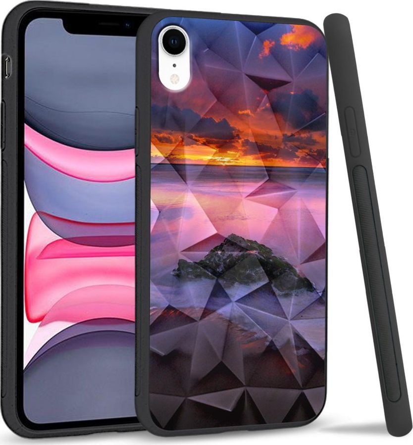 Super Fashion Etui na telefon Apple Iphone XR Crystal Case Sunset beach 1
