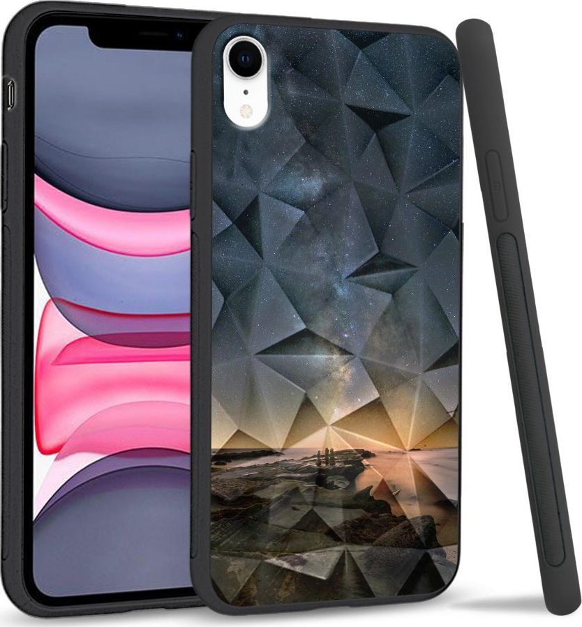 Super Fashion Etui na telefon Apple Iphone XR Crystal Case Stary night rocks 1