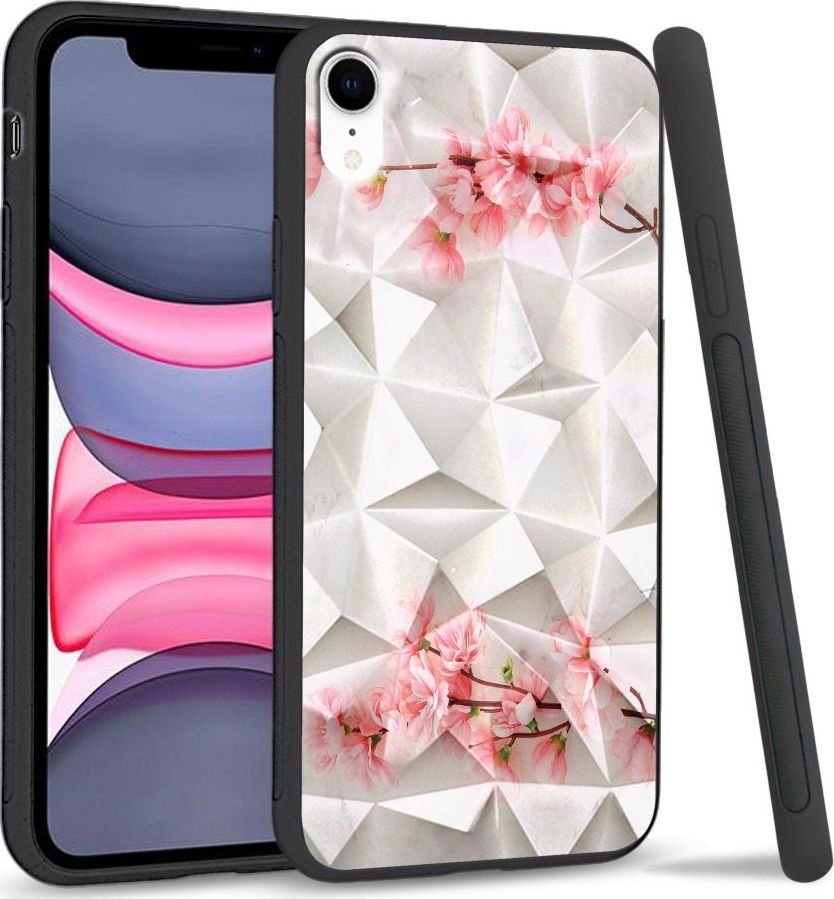 Super Fashion Etui na telefon Apple Iphone XR Crystal Case Due flowers 1