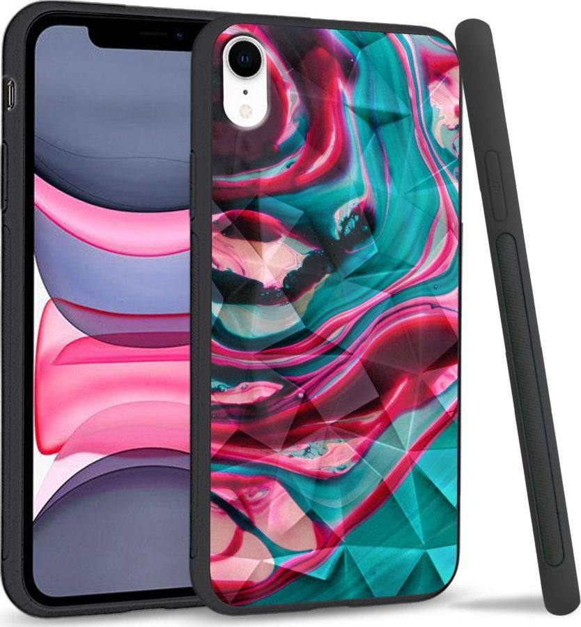 Super Fashion Etui na telefon Apple Iphone XR Crystal Case Water color abstract 1